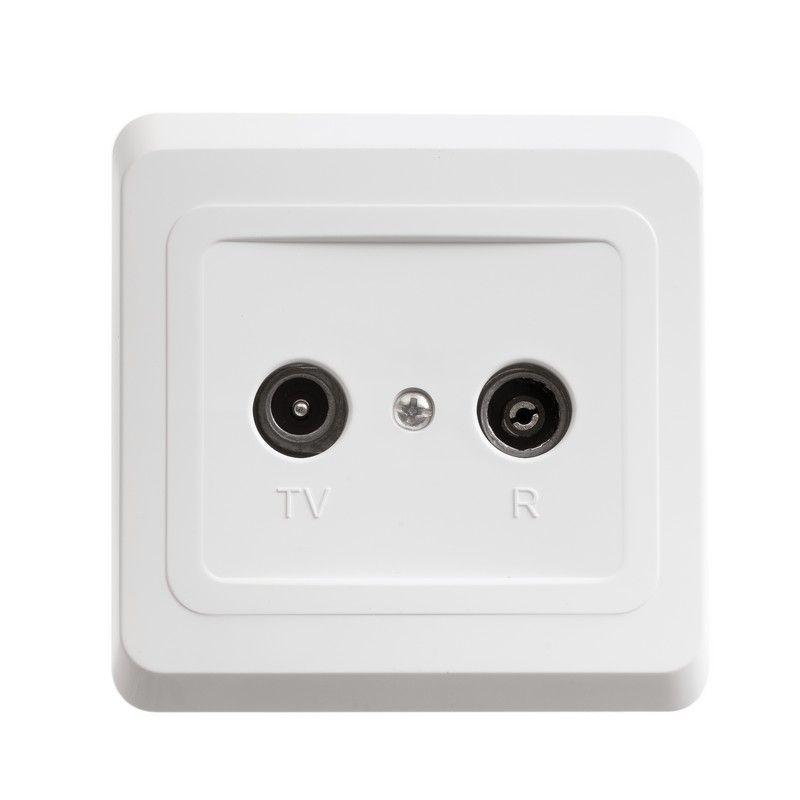 Розетка телевизионная оконечная TV/FM 1-м СП Этюд бел. SchE TVC-001B