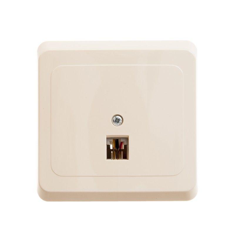 Розетка телефонная 1-м СП Этюд крем. SE TELC-001K