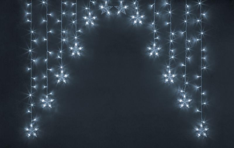 Гирлянда светодиодная "Бахрома" "Арка звезды" 95 033 NGF-D038-01 2.5х0.8м CW IP20 Navigator 95033