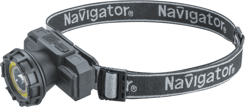 Фонарь аккумуляторный налобный 95 557 NPT-H42-ACCU 1LEDx1Вт 1COBx3Вт 5реж Li-ion 0.8А.ч NAVIGATOR 95557