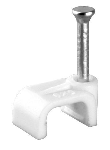 Скоба плоская d7мм V02-6W-2-07-050 пластик. (уп.50шт) Volsten 9559