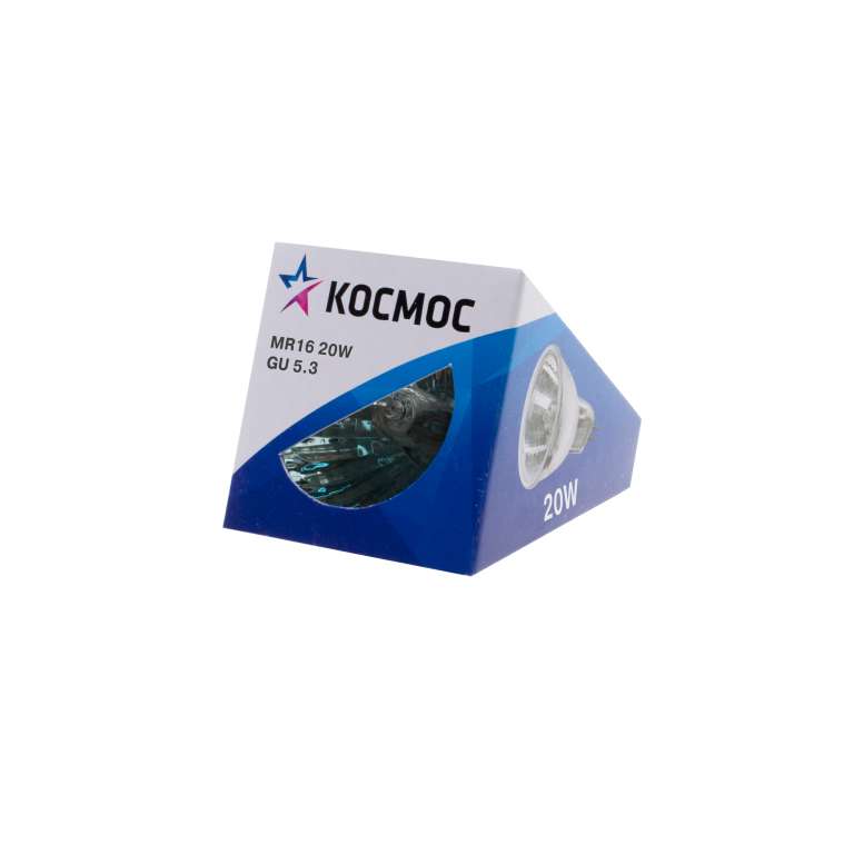 Лампа галогенная MR16 20Вт 12В GU5.3 BABc Космос LKsmMR1612V20W