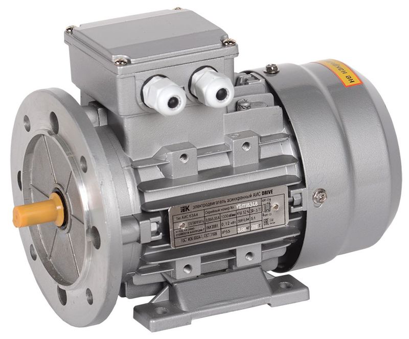 Электродвигатель АИС DRIVE 3ф 63C4 220/380В 0.25кВт 1500об/мин 2081 IEK AIS063-C4-000-3-1520