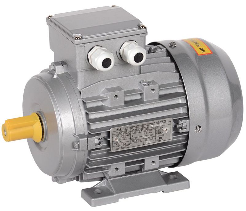 Электродвигатель АИС DRIVE 3ф 90S6 220/380В 0.75кВт 1000об/мин 1081 IEK AIS090-S6-000-8-1010