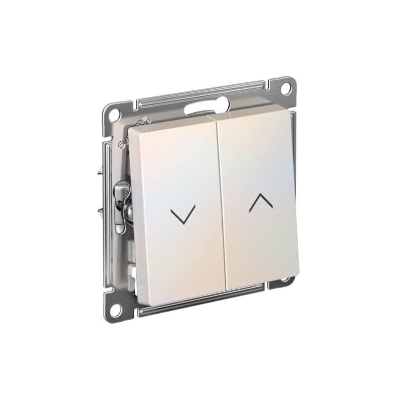 Выключатель для жалюзи 2-кл. AtlasDesign 10А механизм жемчуж. SE ATN000419