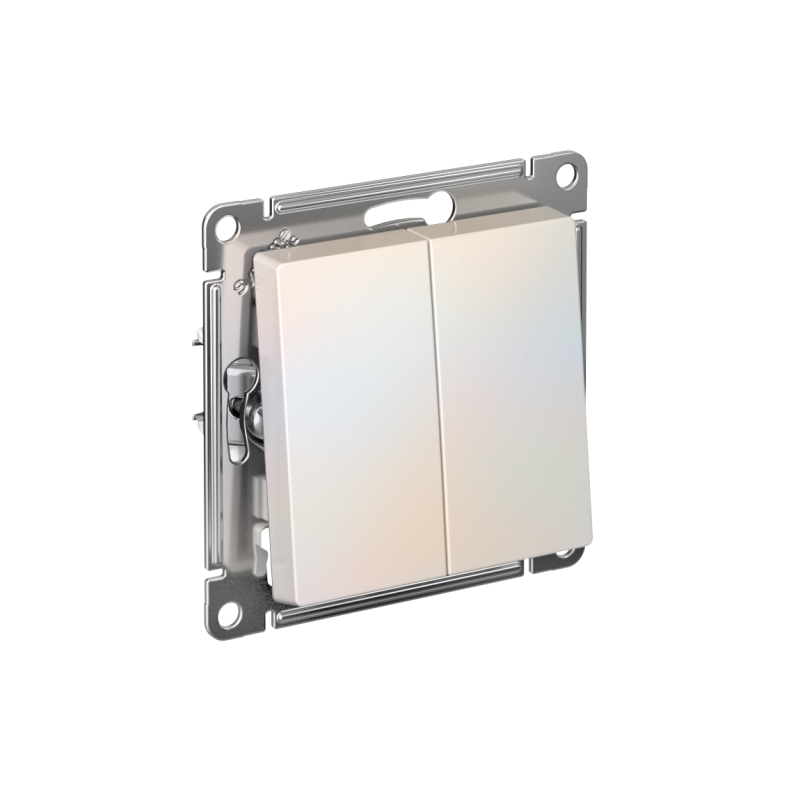 Выключатель 2-кл. AtlasDesign (сх. 5) 10AX быстрозажим. клем. механизм жемчуж. SE ATN000451S