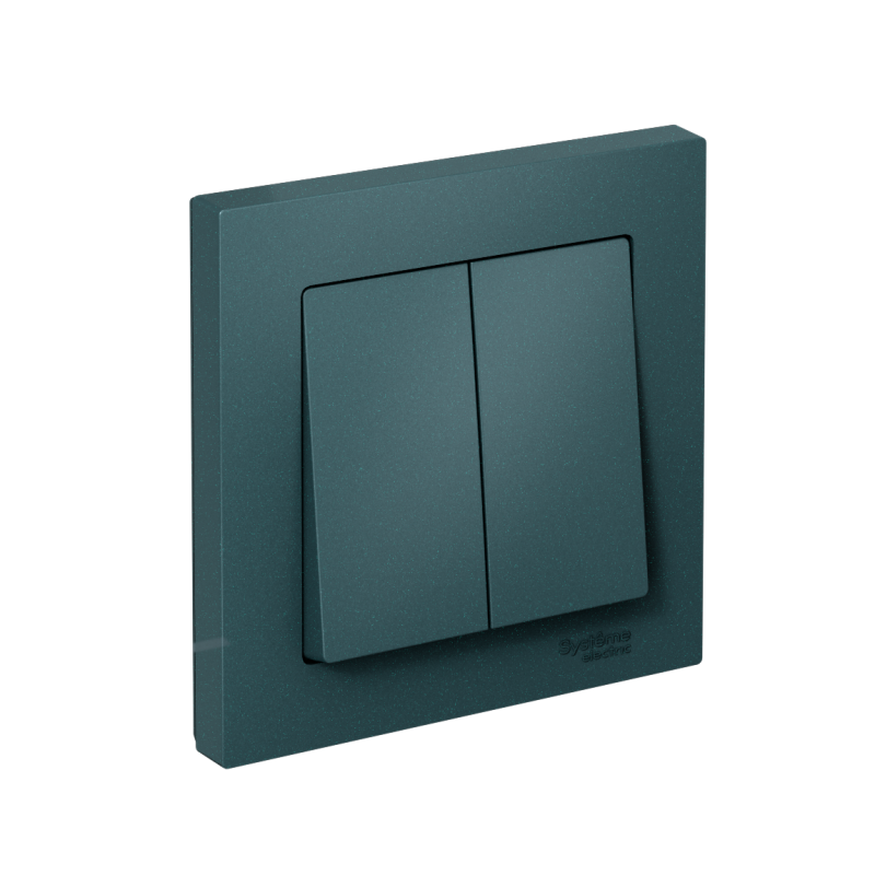 Выключатель 2-кл. AtlasDesign (сх. 6) 10AX быстрозажим. клем. в сборе изумруд SE ATN000852S
