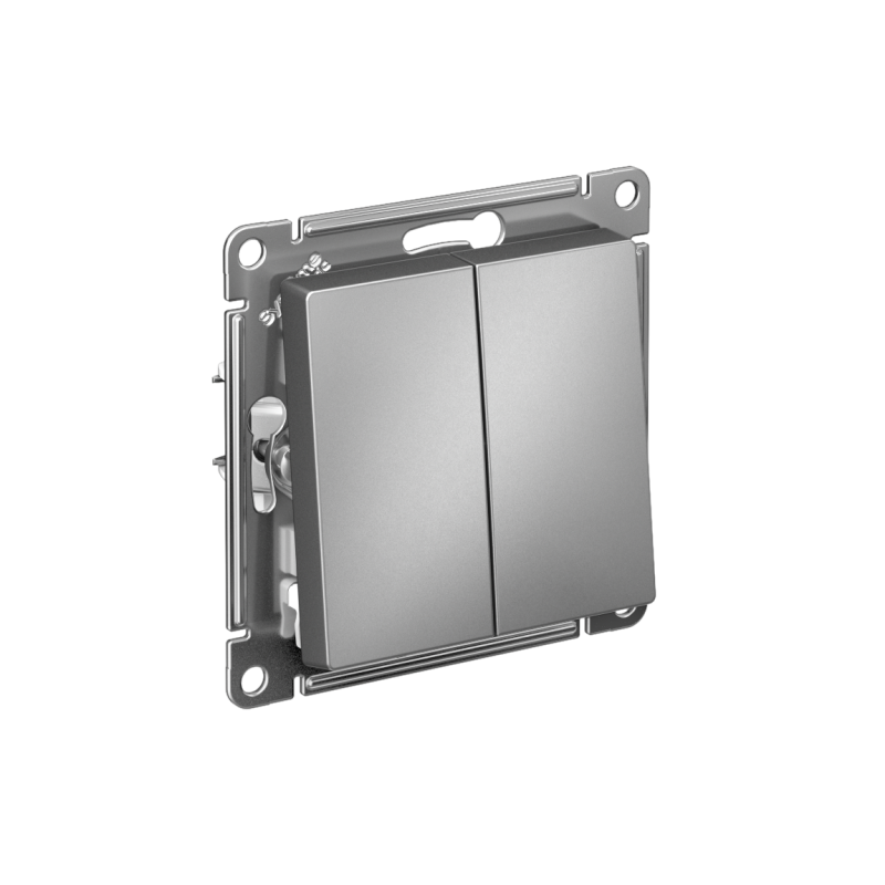 Выключатель 2-кл. AtlasDesign (сх. 2) 10А с самовозвратом механизм сталь SE ATN000917