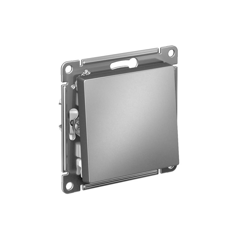 Выключатель 1-кл. AtlasDesign 2-п. 10А мех. сталь SE ATN000921