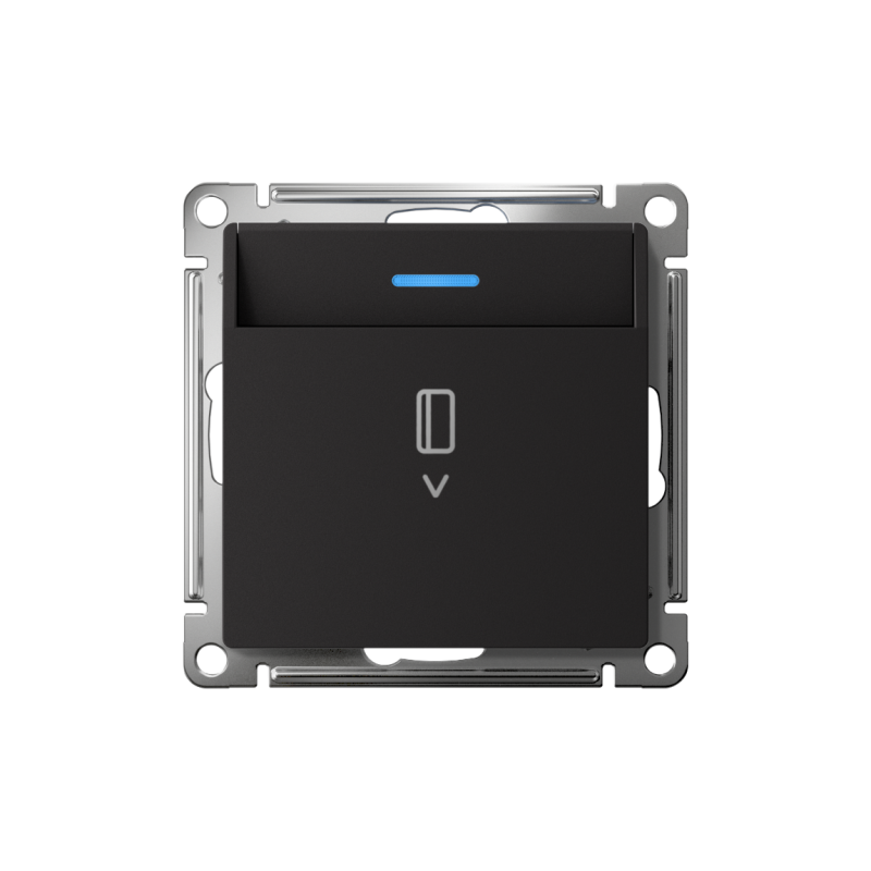 Выключатель карточный AtlasDesign 10А с подсветкой без задержки отключения механизм карбон SE ATN001014