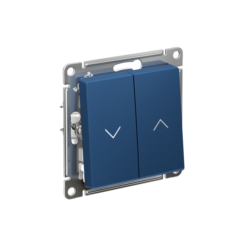 Выключатель для жалюзи 2-кл. AtlasDesign 10А механизм аквамарин SE ATN001119