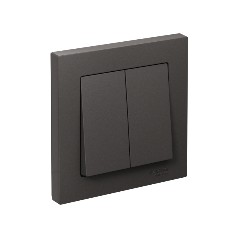 Выключатель 2-кл. AtlasDesign сх.5 10АХ в сборе базальт SE ATN001452