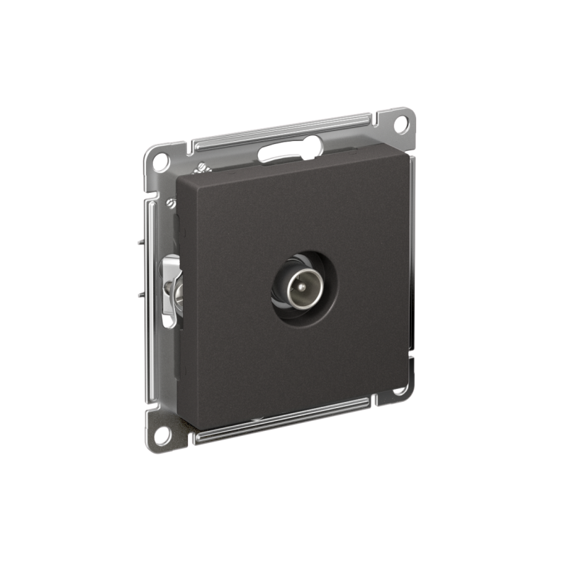 Розетка телевизионная оконечная TV AtlasDesign 1дБ механизм базальт SE ATN001491