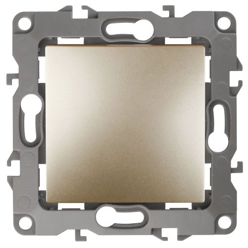 Выключатель 1-кл. СП Эра12 12-1001-04 10А IP20 250В 10AX без монтаж. лапок механизм шампань Эра Б0014630