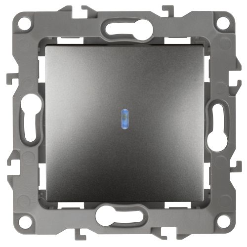 Выключатель 1-кл. СП Эра12 12-1102-12 10А IP20 250В 10AX с подсветкой механизм графит Эра Б0019280