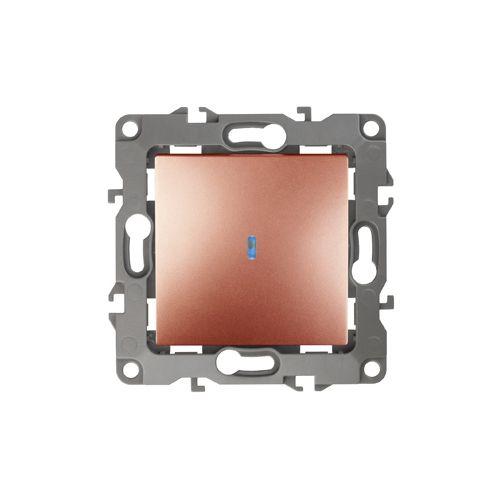 Выключатель 1-кл. СП Эра12 12-1102-14 10А IP20 250В 10AX с подсветкой механизм медь Эра Б0019282