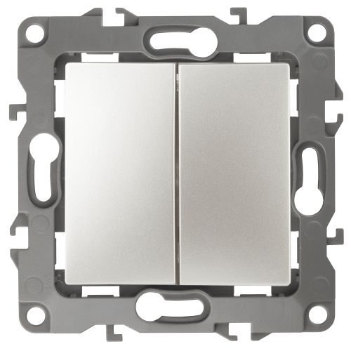 Выключатель 2-кл. СП Эра12 12-1104-15 10А IP20 250В 10AX механизм перламутр Эра Б0019290