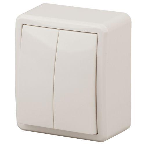 Выключатель 2-кл. ОП Эра Эксперт 10А IP20 11-1205-02 250В 10AX с подсветкой сл. кость Эра Б0020667