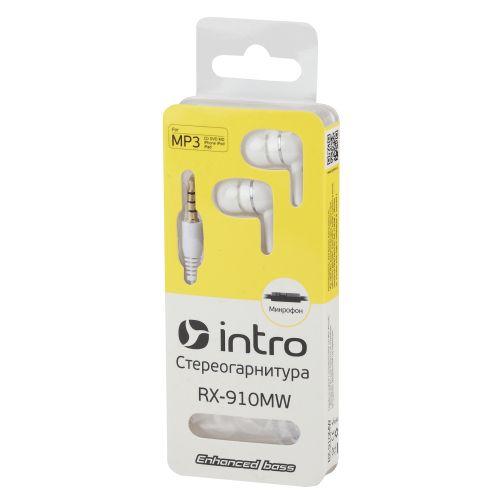 Вкладыши-гарнитура RX-910MW бел. Intro Б0023841