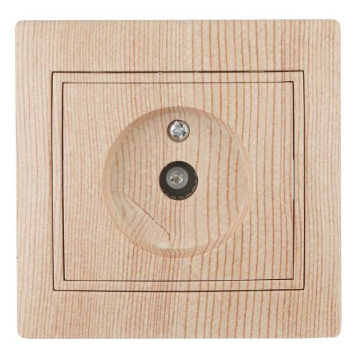 Розетка телевизионная одиночная TV СП Plano 1-301-11 IP20 сосна Intro Б0030081