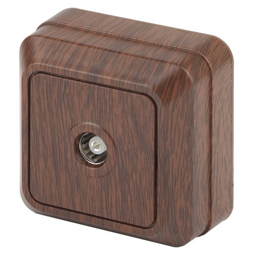 Розетка телевизионная одиночная TV ОП Quadro 2-301-10 IP20 венге Intro Б0030127