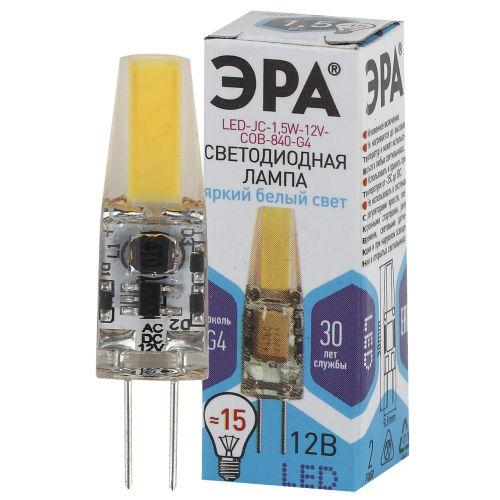 Лампа светодиодная LED-JC-1.5W-12V-COB-840-G4 120лм ЭРА Б0033198