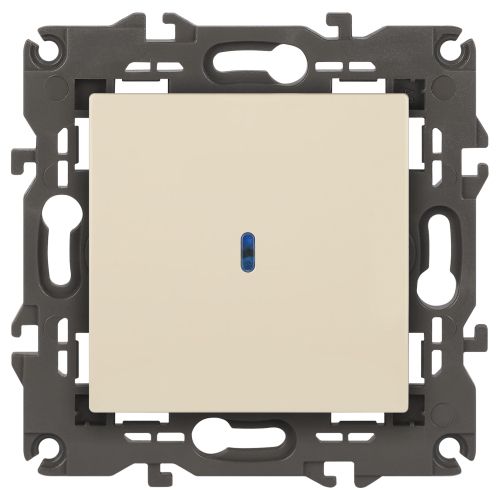 Выключатель 1-кл. СП Elegance 14-1102-02 10А IP20 250В 10AX с подсветкой механизм сл. кость Эра Б0034216