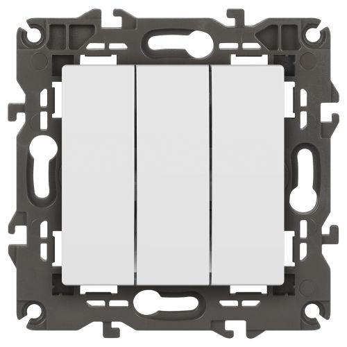 Выключатель 3-кл. СП Elegance 14-1107-01 10А IP20 250В 10AX механизм бел. Эра Б0034249