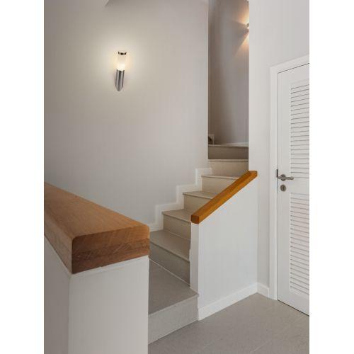 Светильник WL18 декор. подсветка MAX40W E27 IP44 хром/бел. ЭРА Б0034618