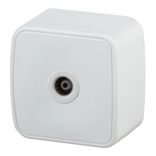 Розетка телевизионная одиночная TV ОП Polo 3-301-01 IP20 бел. Intro Б0036101