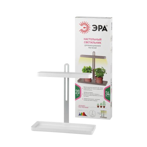 Светильник для растений FITO-20W-QLED-W 20Вт 220-240В 3500К IP40 +1град. до +35град. С 30000ч настол. ЭРА Б0039034