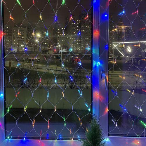 Гирлянда светодиодная "Сеть" 1.8мх1.5м 180LED 8 режимов 220В IP20 RGB ЭРА Б0041902