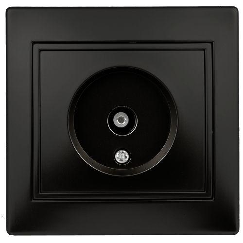 Розетка телевизионная одиночная TV СП Plano 1-301-05 IP20 антрацит Intro Б0044573