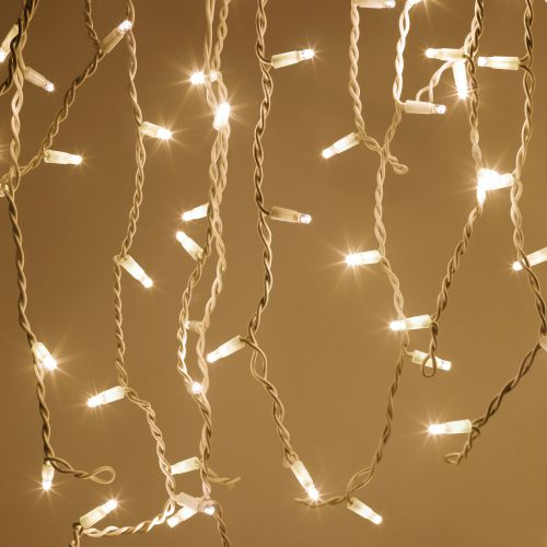 Гирлянда светодиодная "Занавес" 3х2м 600LED тепл. бел. IP65 220В бел. мерцание провод бел. каучук Эра Б0051892