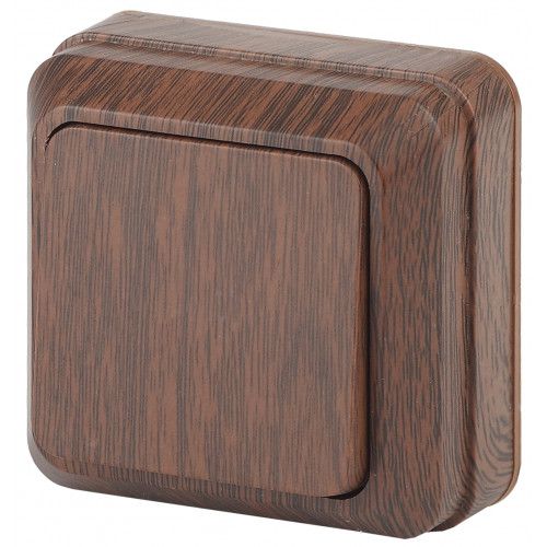 Выключатель 1-кл. ОП Quadro 10А IP20 2-101-10 250В венге Intro Б0053737