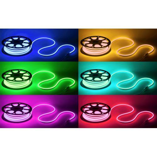 Лента светодиодная неоновая N5050 72-IP67-220V-20m-RGB многоцв. (уп.20м) Эра Б0053983