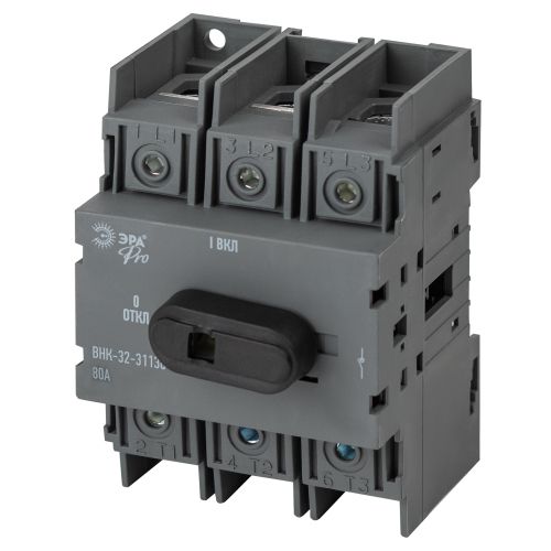 Выключатель-разъединитель ВНК-32-31130 PRO mvr20-3-080E 3П 80А с установленной фронтальной рукояткой управления ЭраА Б0054007