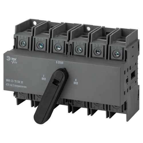 Выключатель-разъединитель ВНК-32-31130 PRO mvr30-3-063E 3П 63А на 2 направления с фронтальной рукояткой управления Эра Б0054012