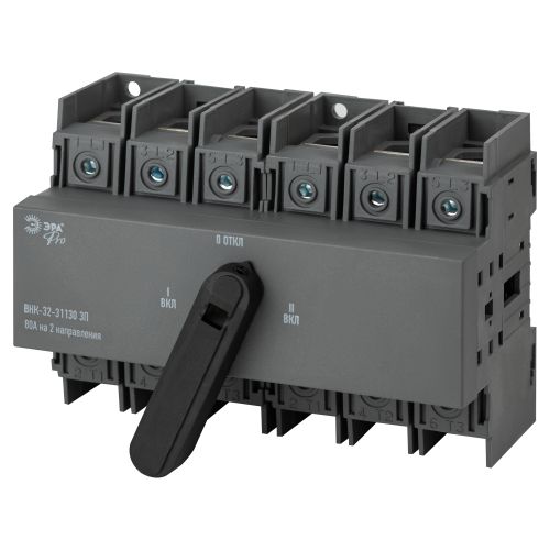 Выключатель-разъединитель ВНК-32-31130 PRO mvr30-3-080E 3П 80А на 2 направления с фронтальной рукояткой управления Эра Б0054013
