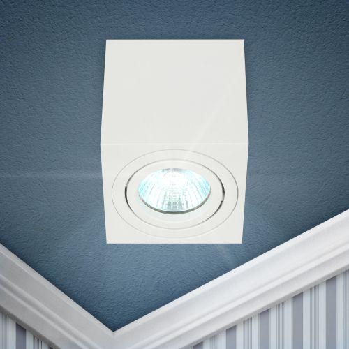 Светильник OL22 WH MR16/GU10 настен./потолочн. спот поворотн. бел. Эра Б0054394