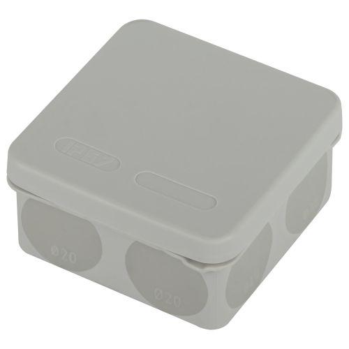 Коробка распаячная 80х80х40мм двухкомпонентн. HF стойкая к УФ прямой монтаж IP67 сер. KOR-80-80-40-9g-2MP Эра Б0060290