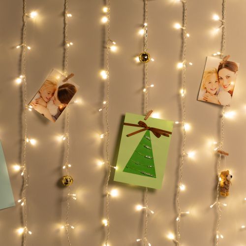 Гирлянда светодиодная "Занавес" 3х2м 240LED тепл. бел. 220В Holiday INZL-01W Intro Б0060437