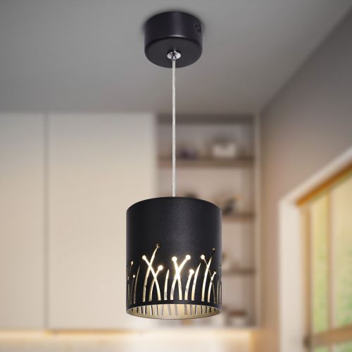 Светильник подвесной (подвес) PL30 BK цоколь GX53 потолочный цилиндр черн. Эра Б0061408