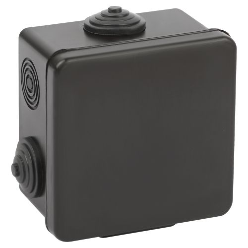 Коробка распаячная ОП 80х80х50мм с гермовводами 7 входов IP54 черн. KOR-80-80-50-7g-B Эра Б0061782