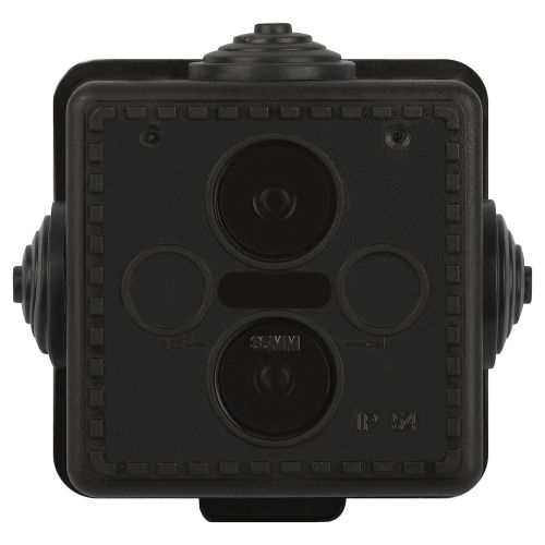 Коробка распаячная ОП 65х65х50мм с гермовводами 4 входа IP54 черн. KOR-65-65-50-4g-B Эра Б0061797