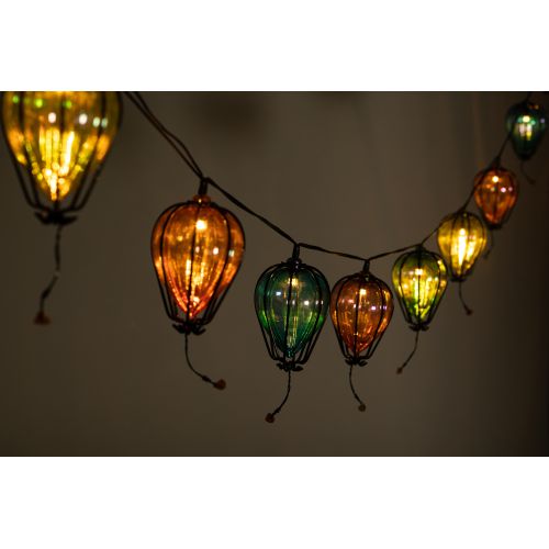 Гирлянда садовая ERASF23-21 "Воздушные шарики" на солнечной батарее 10LED 3.8 м (дл. раб част. 1.8м) ЭРА Б0062370