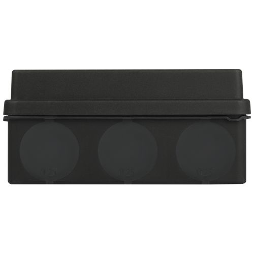 Коробка распаячная 150х110х70мм двухкомпонентн. HF стойкая к УФ прямой монтаж IP67 черн. KOR-150-110-70-11g-2MP-B Эра Б0062841