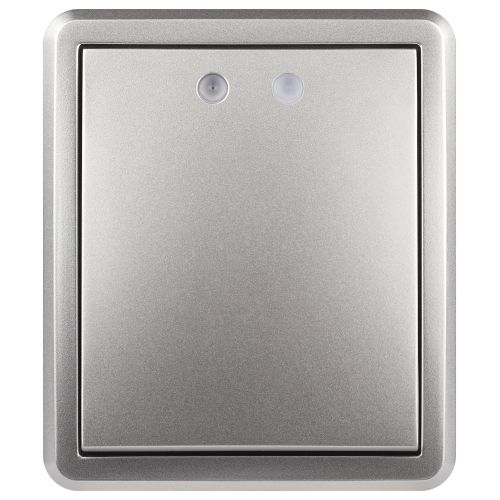 Выключатель 1-кл. ОП Эксперт 10А IP20 11-1202-03 250В 10AX с подсветкой алюм. ЭРА Б0063041