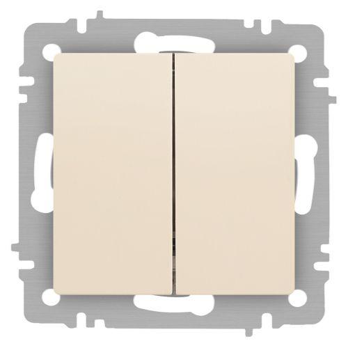 Выключатель 2-кл. СП Accent 6-104-02 10А IP20 250В AL/CU сл. кость Intro Б0063482