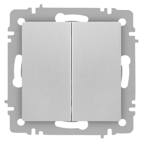 Выключатель 2-кл. СП Accent 6-104-03 10А IP20 250В AL/CU алюм. Intro Б0063484